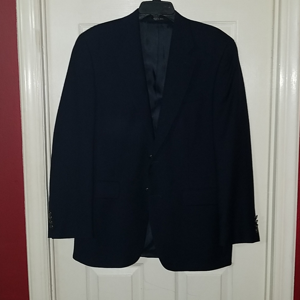 Michael Kors Mens Suit Top Navy Blue Wool